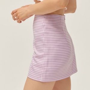 Light Purple Gingham Urban Outfitters Mini Skirt